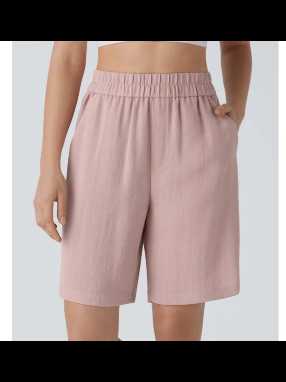 HALARA Lightweight Rose Pink Bermuda Shorts
